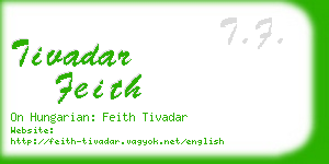 tivadar feith business card